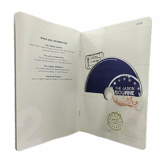 The Jason Bourne Collection 4 DVD Disc Set 2007 Limited Edition 3 Used 1 Sealed - Picture 8 of 9